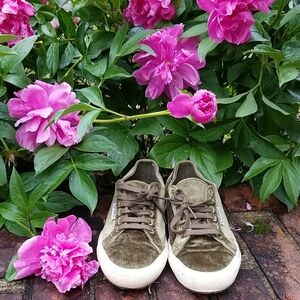 Velvety Green Superga sneakers size 39.5 or 8.5